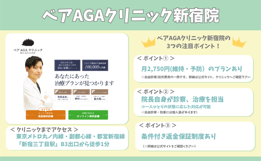 ベアAGAクリニック新宿院
