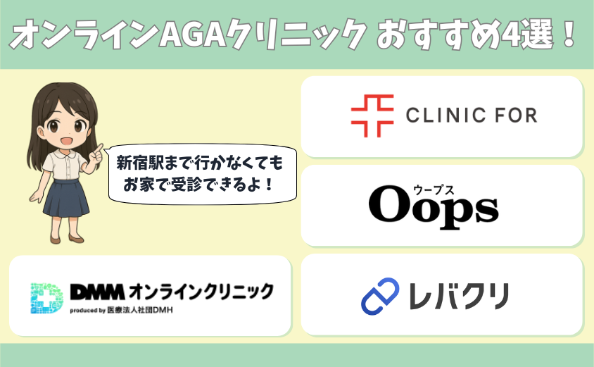 オンラインAGAクリニック4選