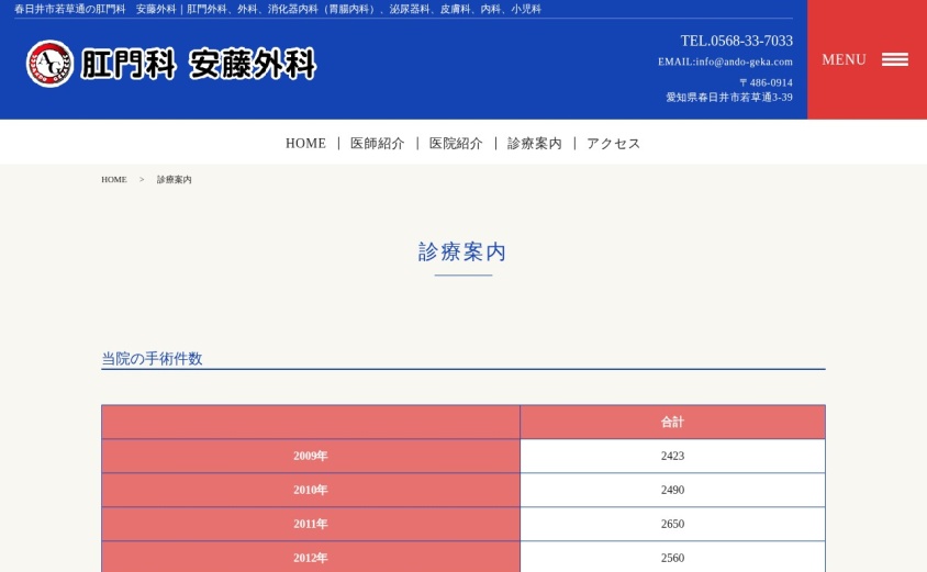 肛門科 安藤外科の公式サイト
