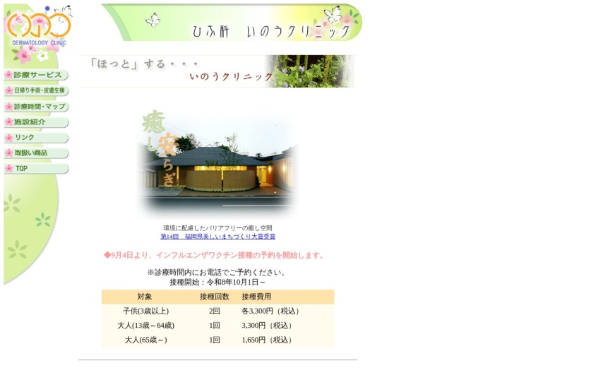 いのうクリニックの公式サイト