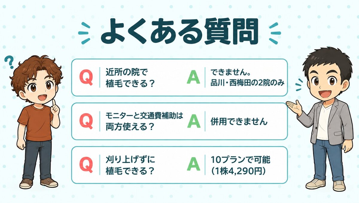 AGAスキンクリニックに関するよくある質問