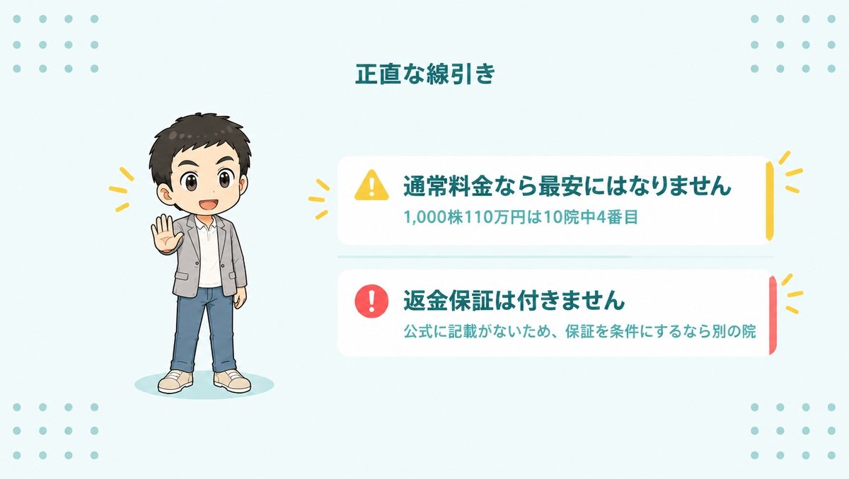 アスク井上クリニックの正直な線引き