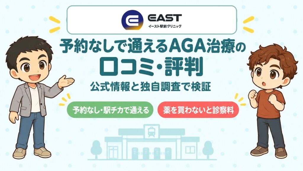 イースト駅前クリニックの口コミ・評判。公式情報と独自調査で検証