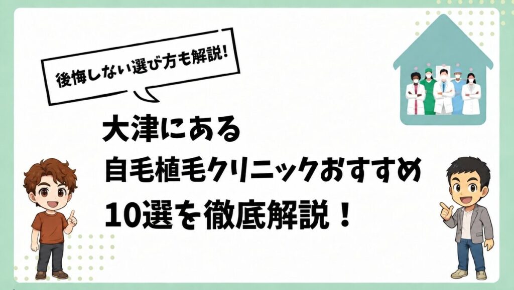大津にある自毛植毛クリニックおすすめ10選