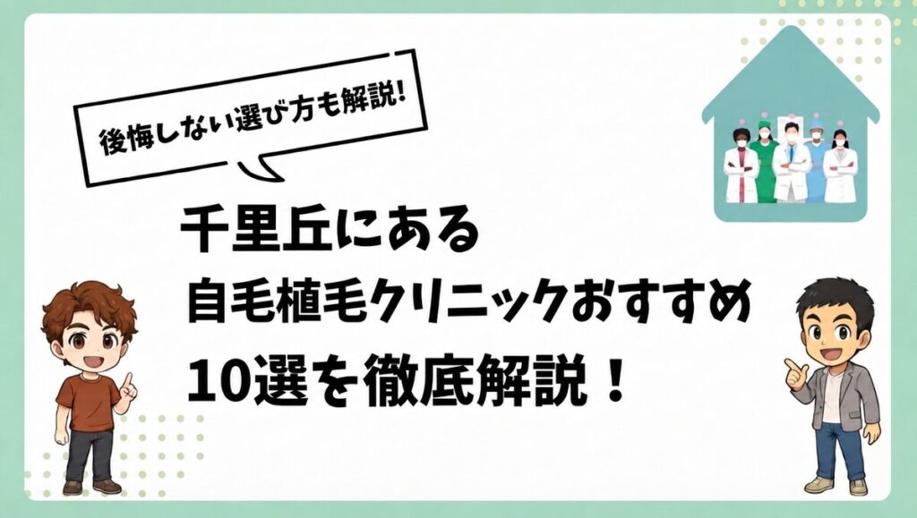 千里丘にある自毛植毛クリニックおすすめ10選を徹底解説