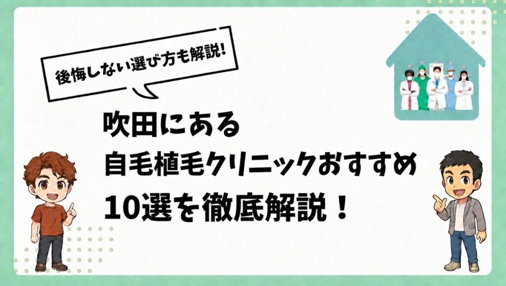 吹田にある自毛植毛クリニックおすすめ10選を徹底解説！