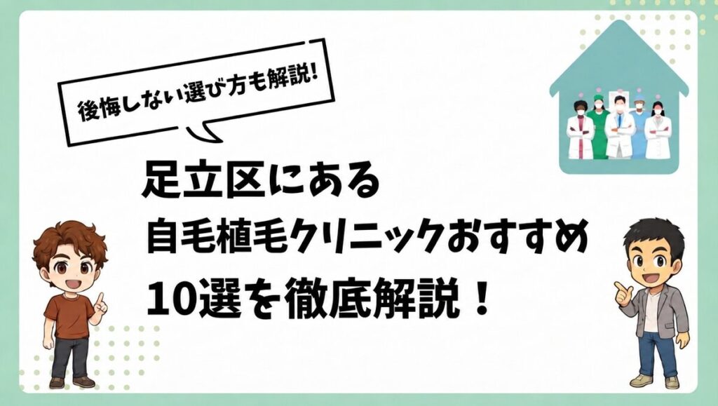 足立区にある自毛植毛クリニックおすすめ10選を徹底解説！